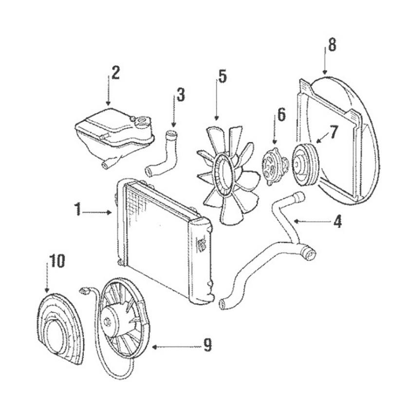 Mercedes Auxiliary Cooling Fan Assembly 0005007993